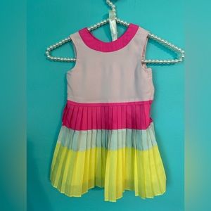 EUC Baker by Ted Baker Girls 3Y Sleeveless Pleated Skirt Dress